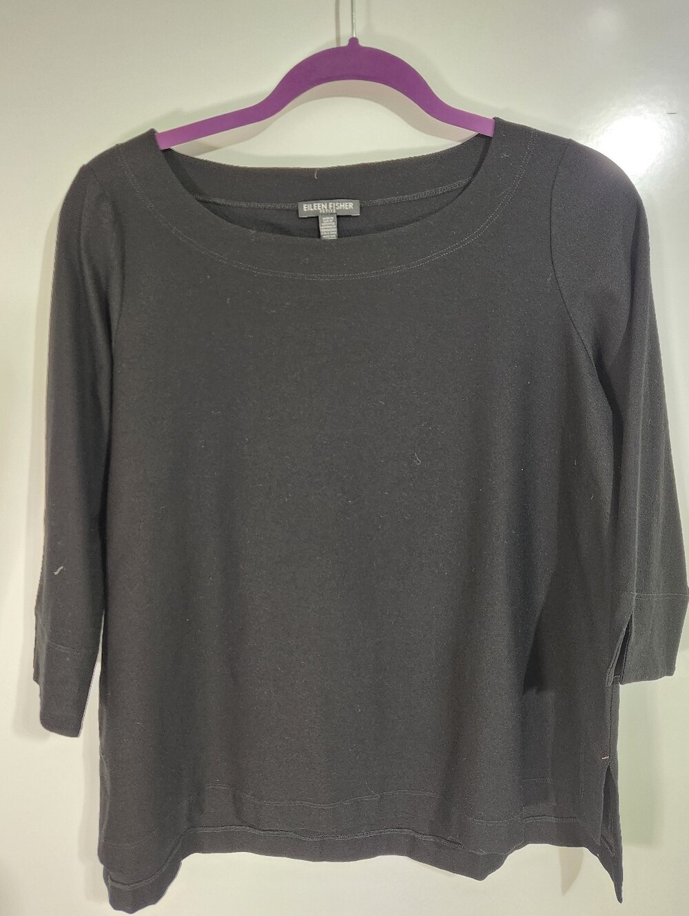 Eileen Fisher Black Top, Size PETITE MEDIUM